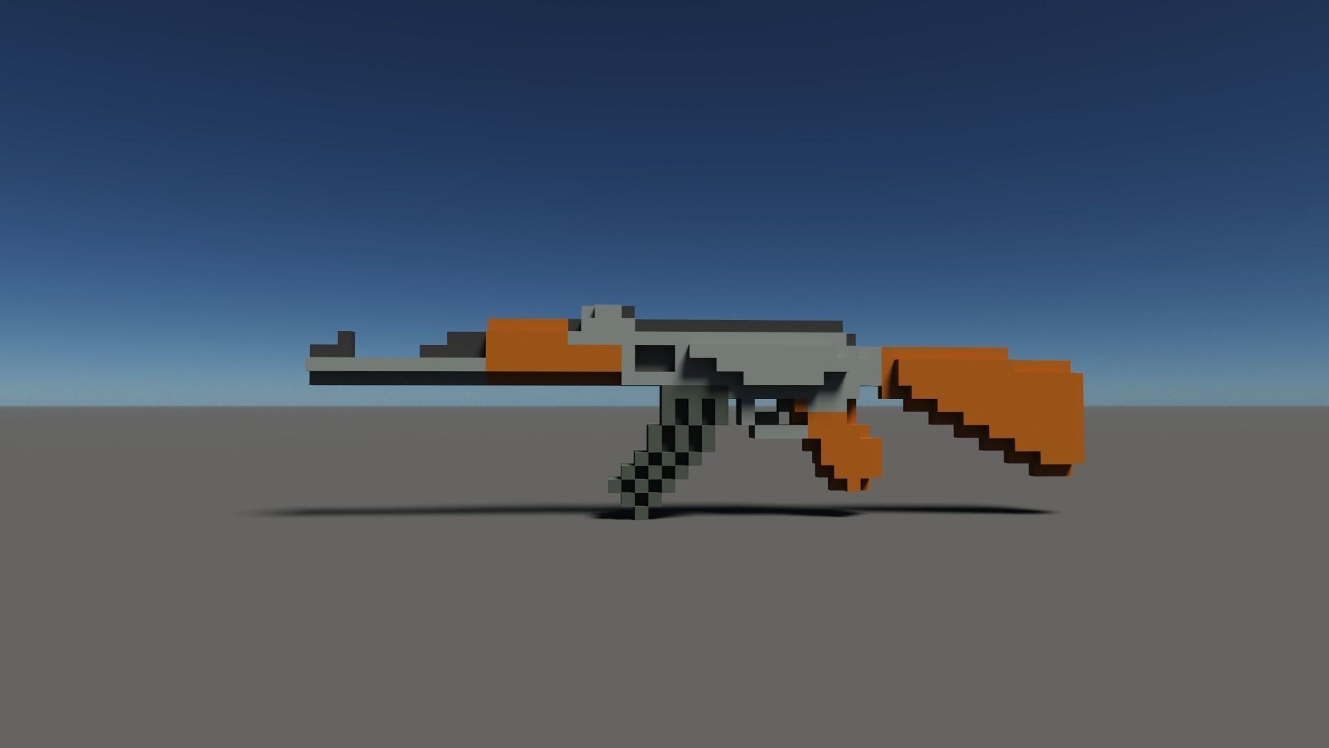 Ak Voxel Low-poly 3D model_2
