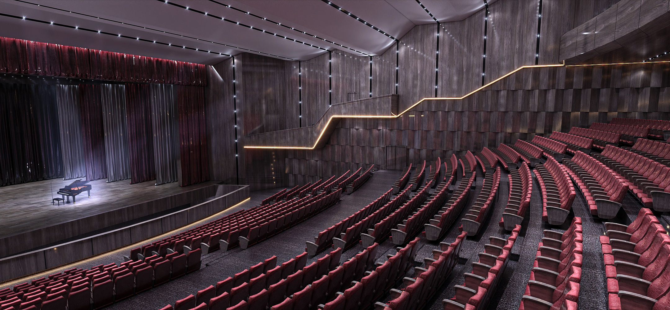 Concert Hall Optimized Low-poly 3D model_1