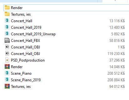 Concert Hall Optimized Low-poly 3D model_16