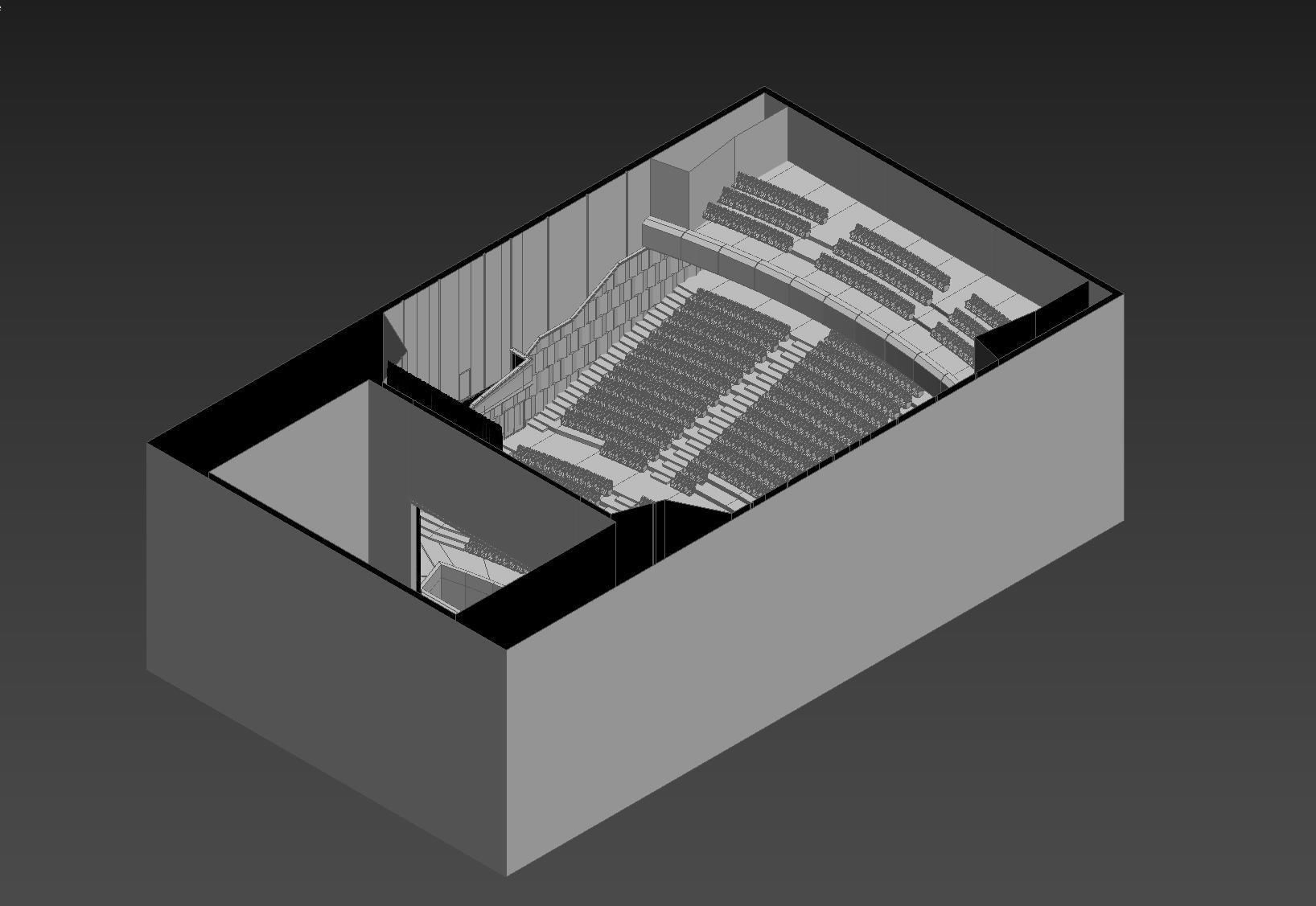 Concert Hall Optimized Low-poly 3D model_13