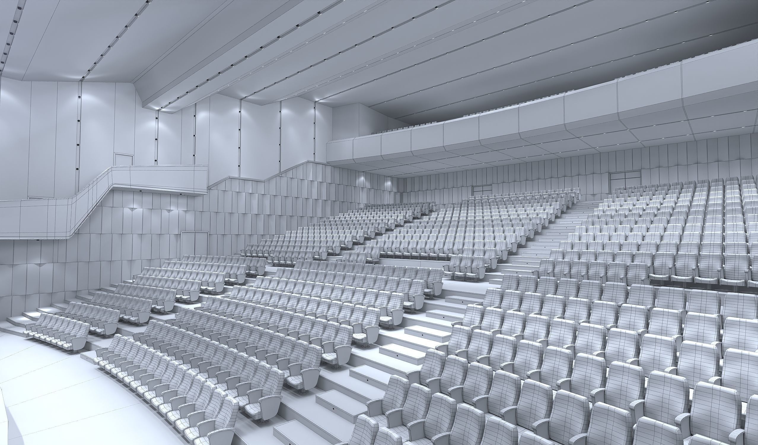 Concert Hall Optimized Low-poly 3D model_10