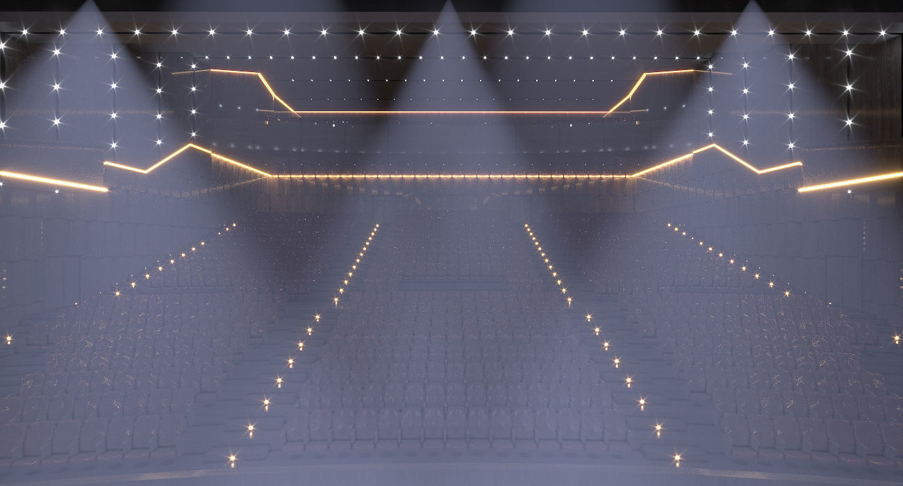 Concert Hall Optimized Low-poly 3D model_4