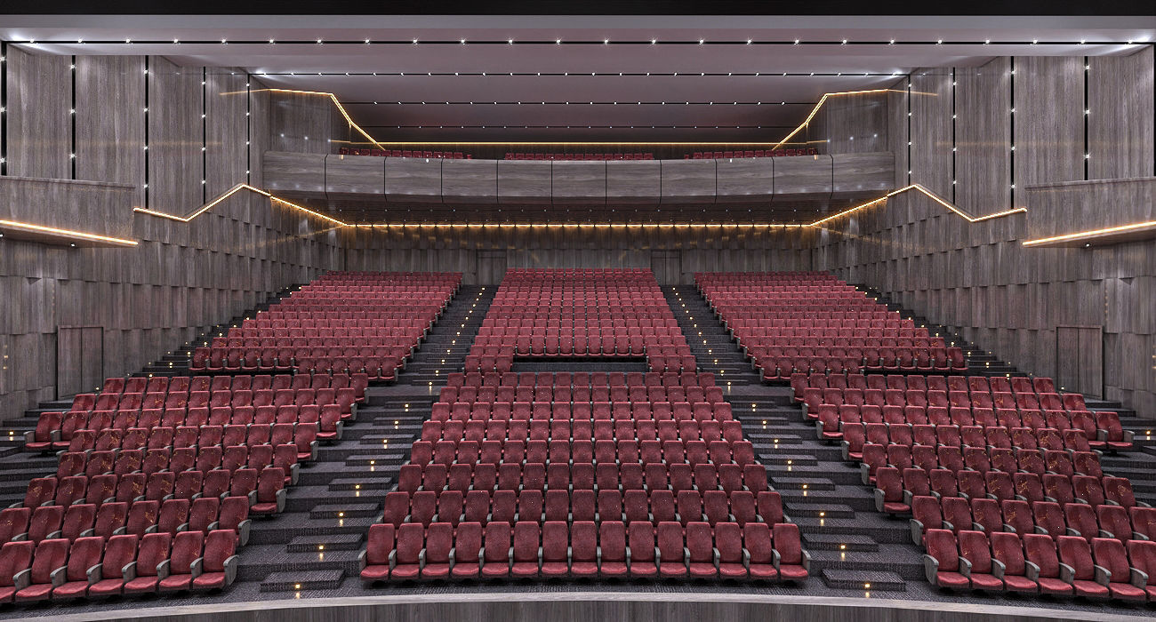 Concert Hall Optimized Low-poly 3D model_5