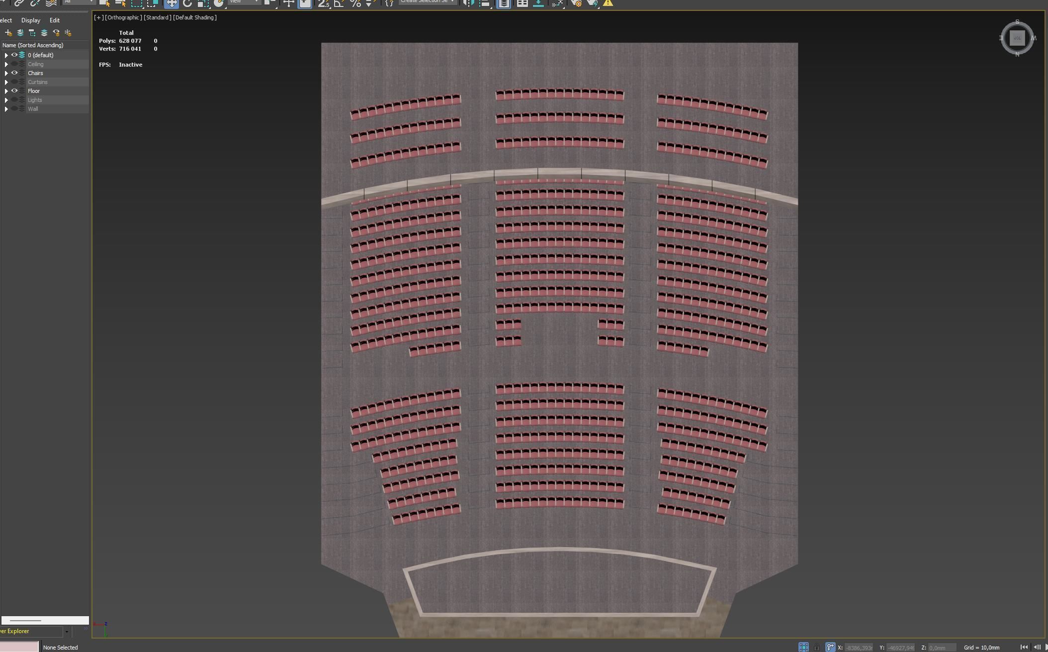 Concert Hall Optimized Low-poly 3D model_12