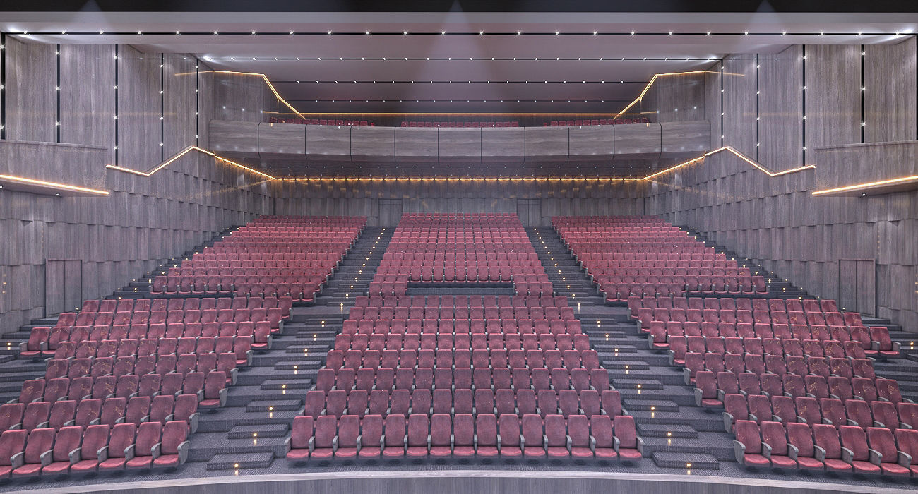 Concert Hall Optimized Low-poly 3D model_6