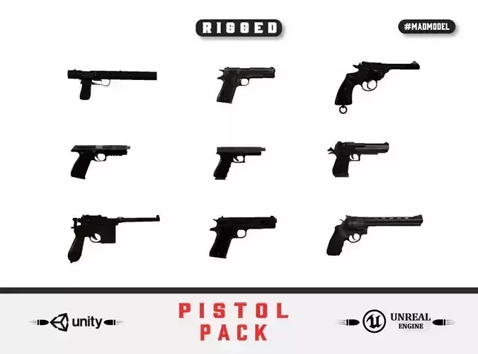 guns rigged pistol pack