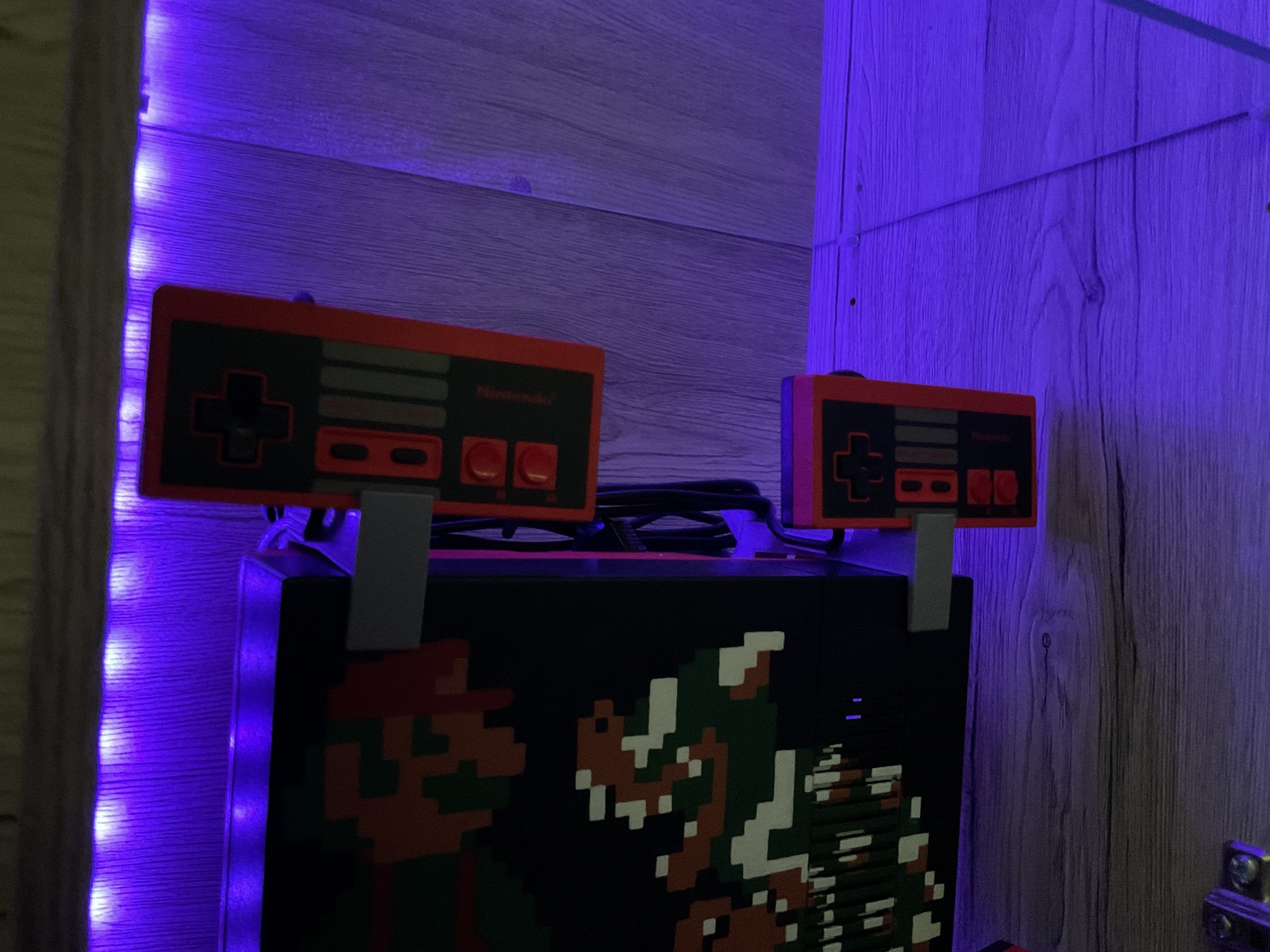 NES Gamepad Holder with Cable Management  3D print model_1