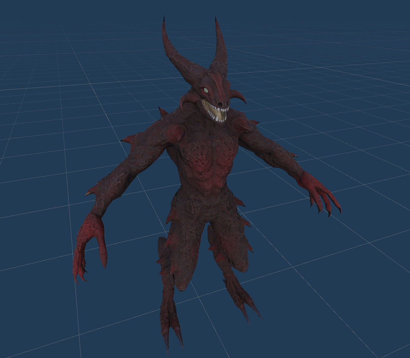 Monster reptilian Low-poly 3D model_29