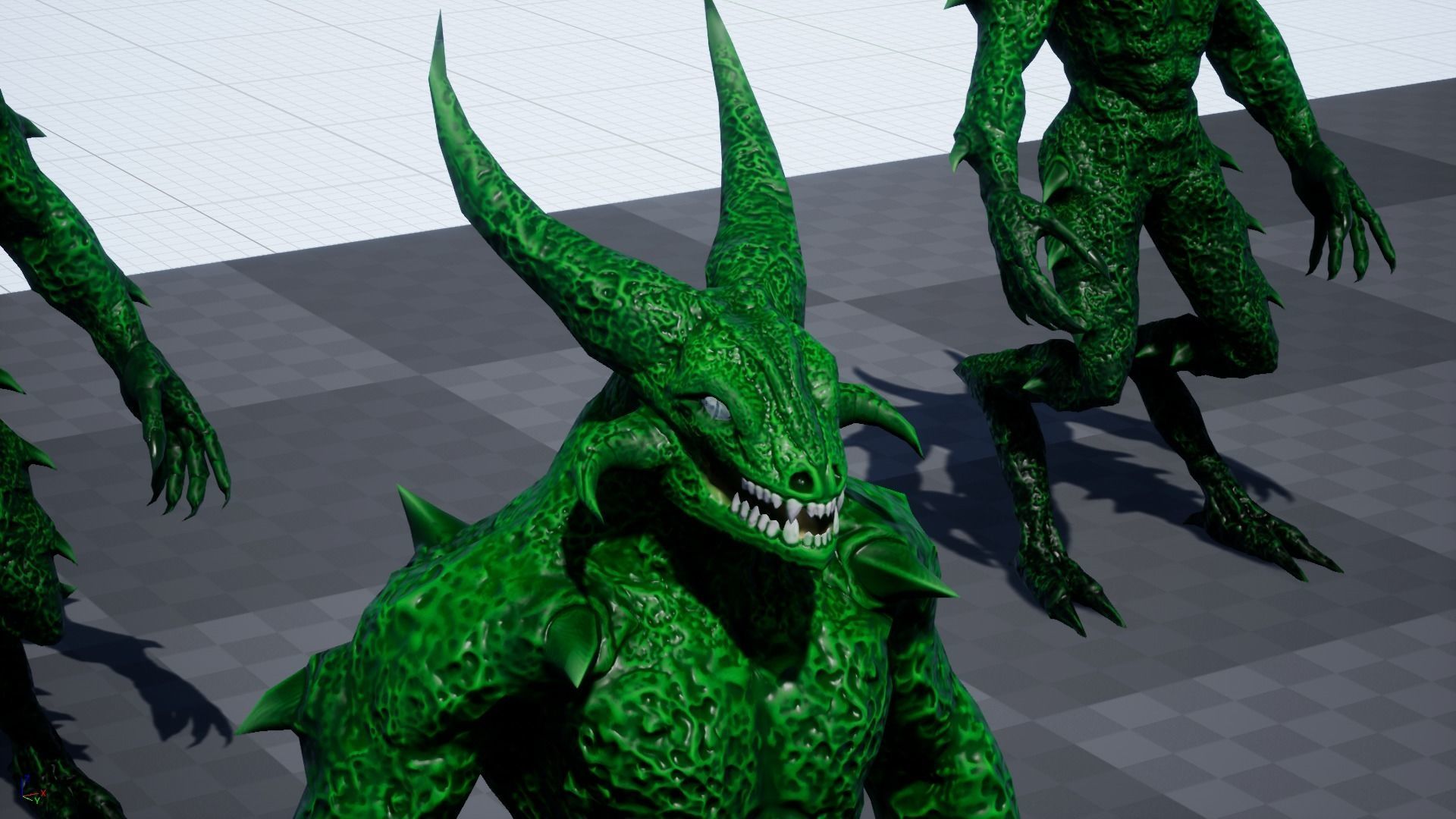 Monster reptilian Low-poly 3D model_25