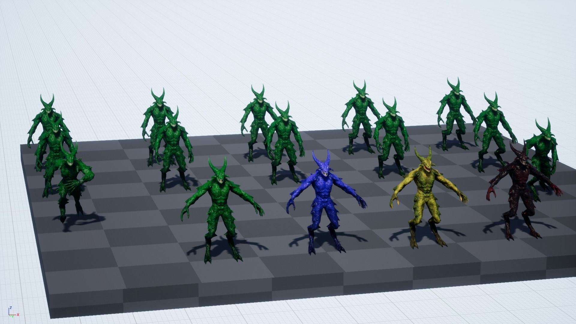 Monster reptilian Low-poly 3D model_21