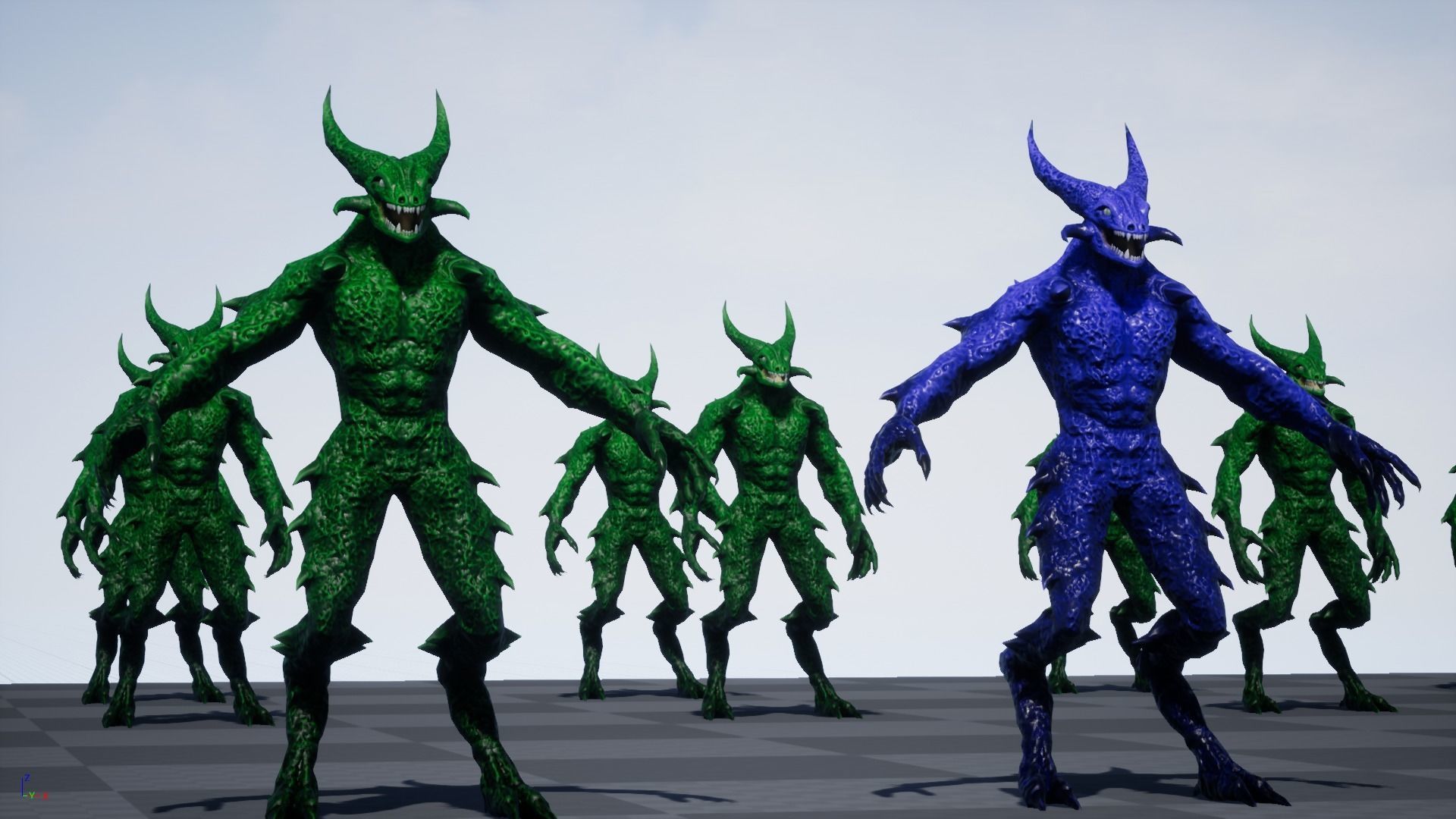 Monster reptilian Low-poly 3D model_22