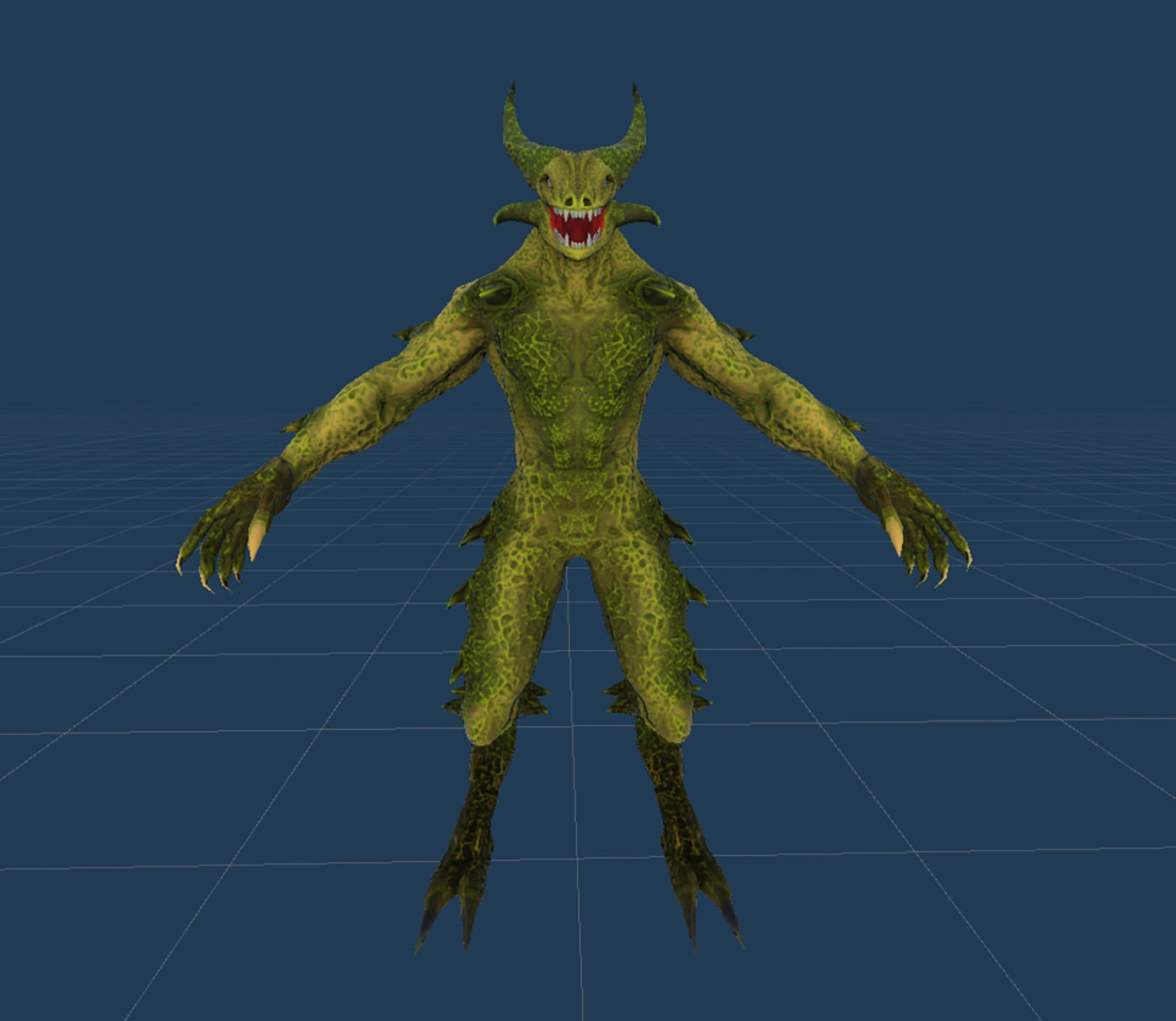 Monster reptilian Low-poly 3D model_28