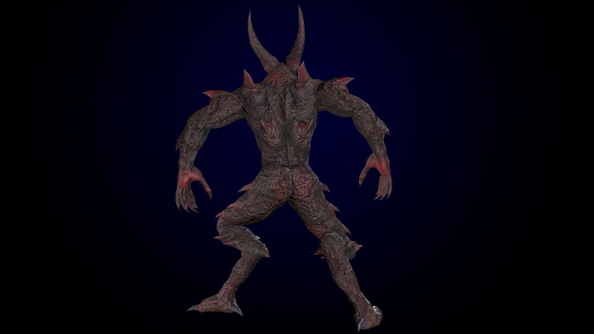 Monster reptilian Low-poly 3D model_18