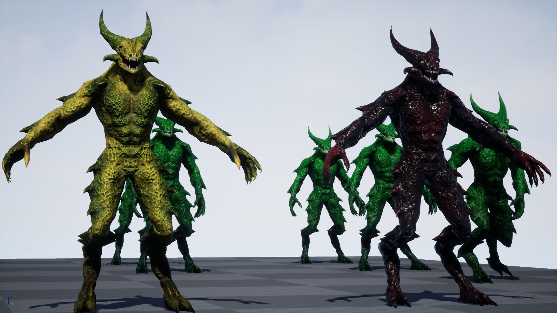 Monster reptilian Low-poly 3D model_23