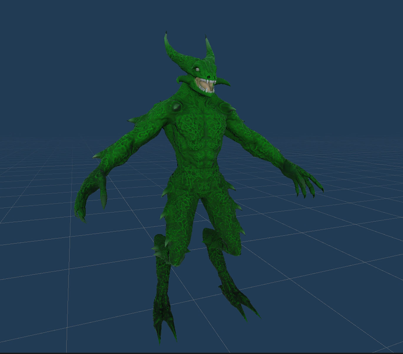 Monster reptilian Low-poly 3D model_26