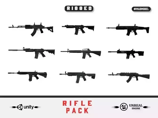 guns rigged rifle pack
