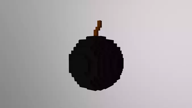 Bomb Voxel Low-poly 3D model