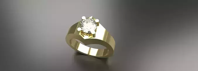 Round Diamond Solitaire Ring Size 7 Gold Silver Platinum Jewelry