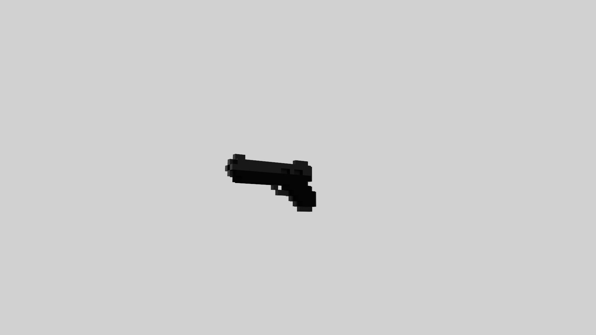 Glock Voxel Low-poly 3D model_12