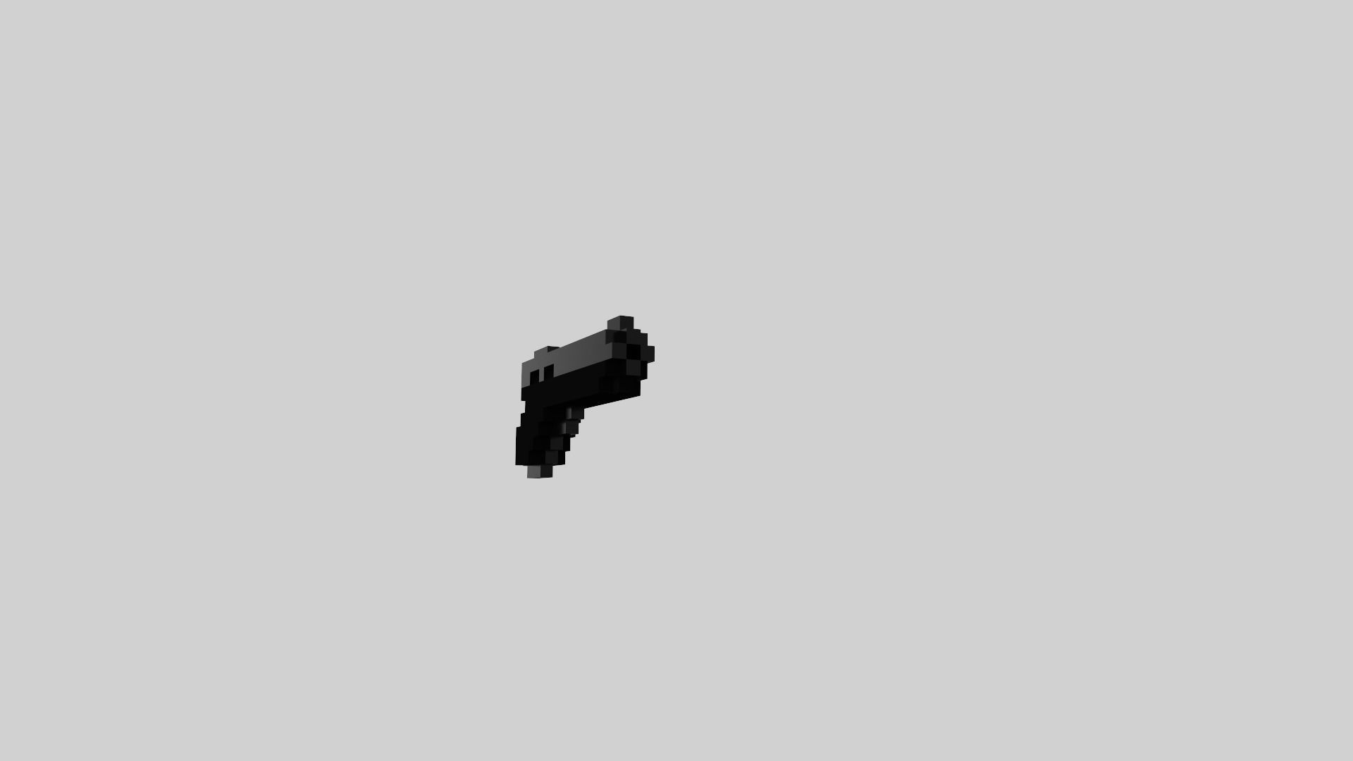 Glock Voxel Low-poly 3D model_5