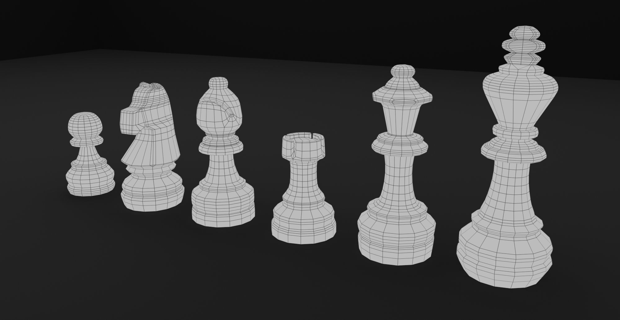 Chess pieces Free Free low-poly 3D model_8