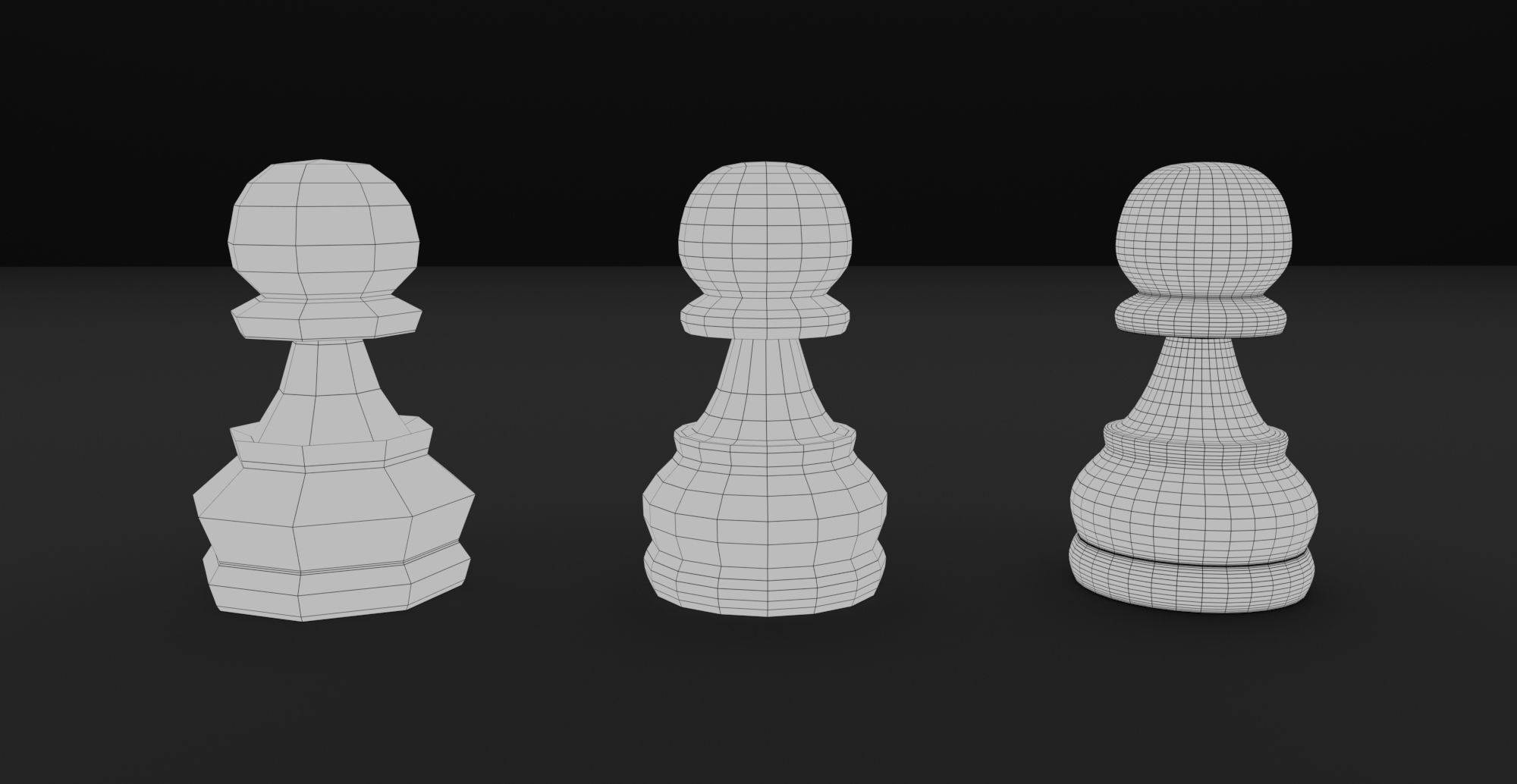 Chess pieces Free Free low-poly 3D model_1