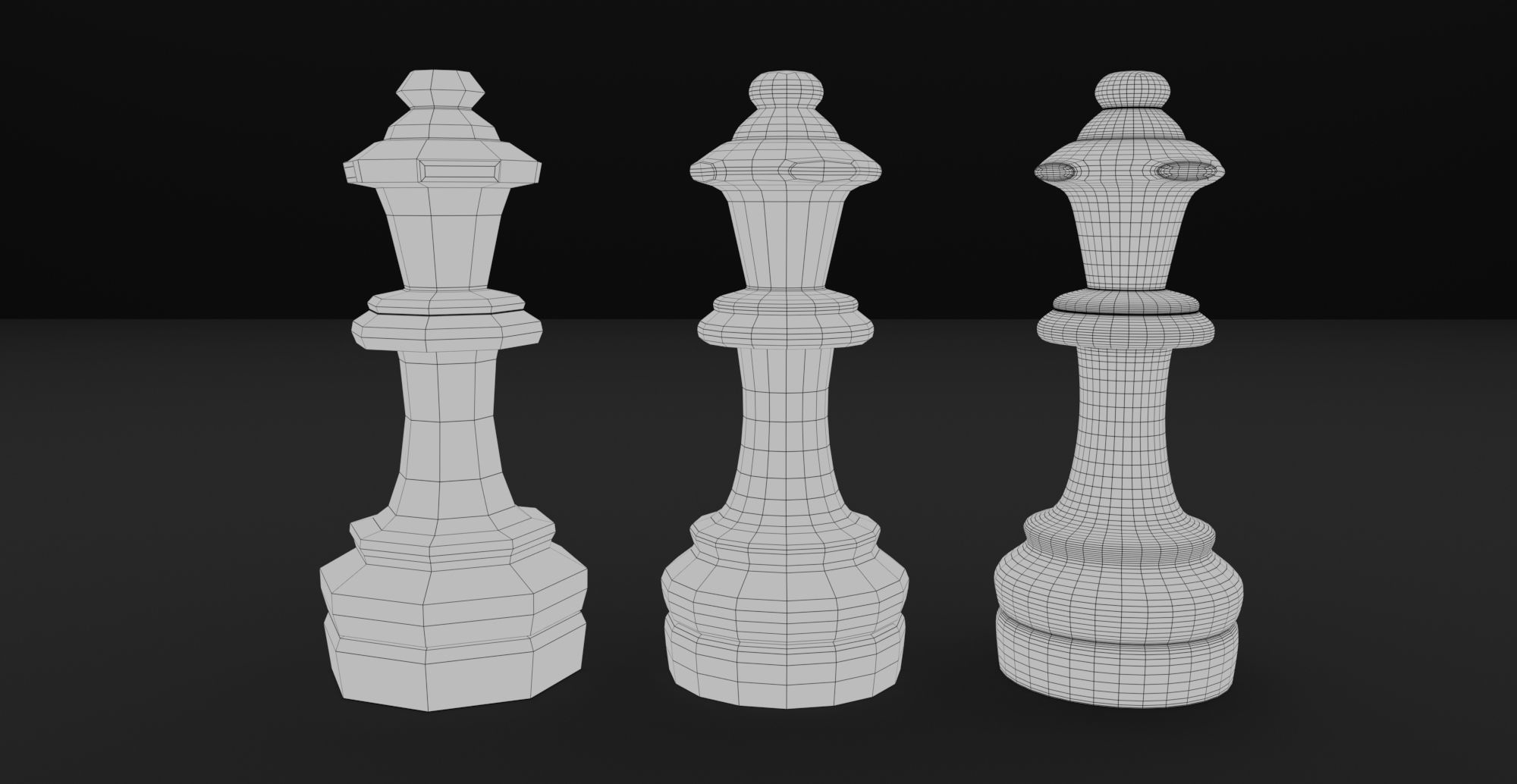 Chess pieces Free Free low-poly 3D model_5