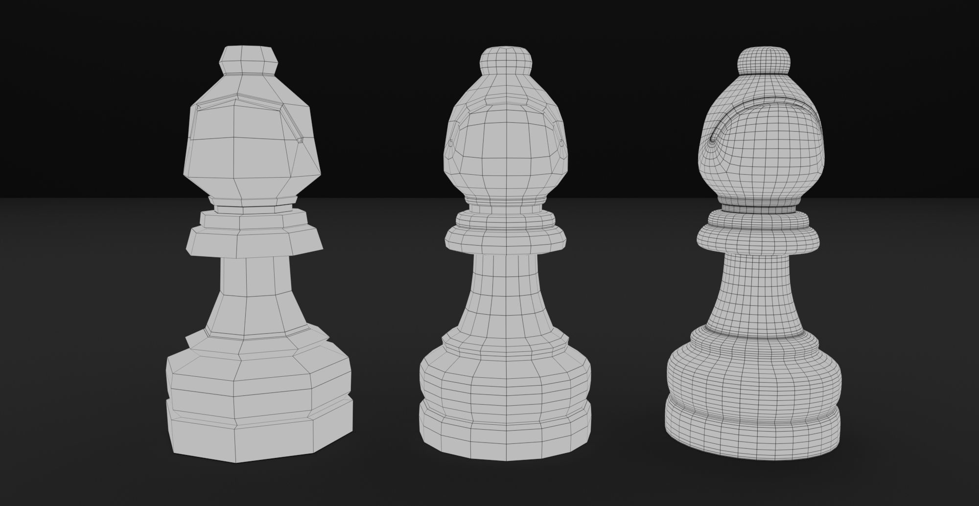 Chess pieces Free Free low-poly 3D model_3