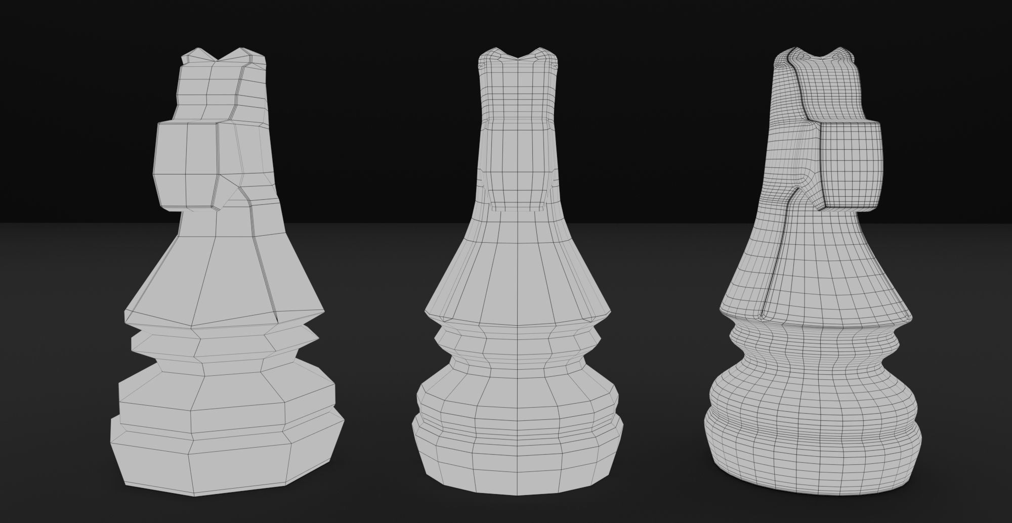 Chess pieces Free Free low-poly 3D model_2