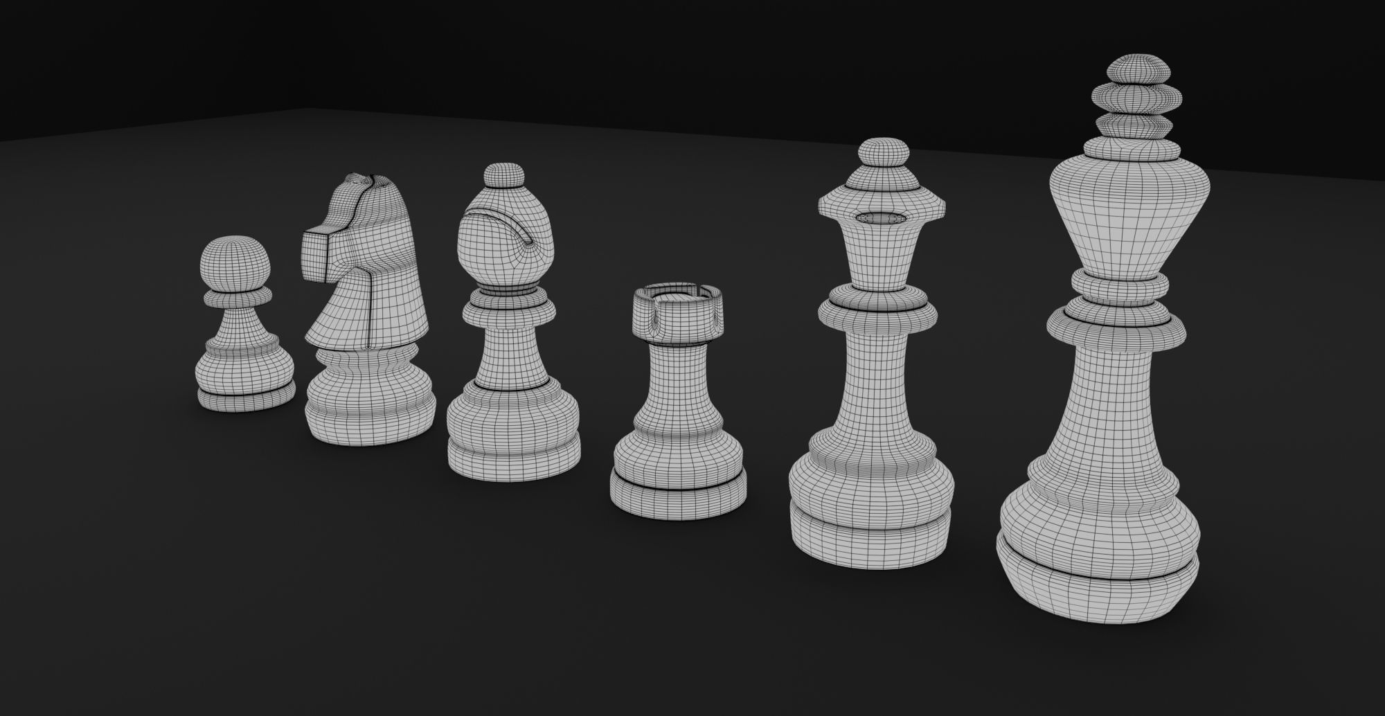 Chess pieces Free Free low-poly 3D model_9