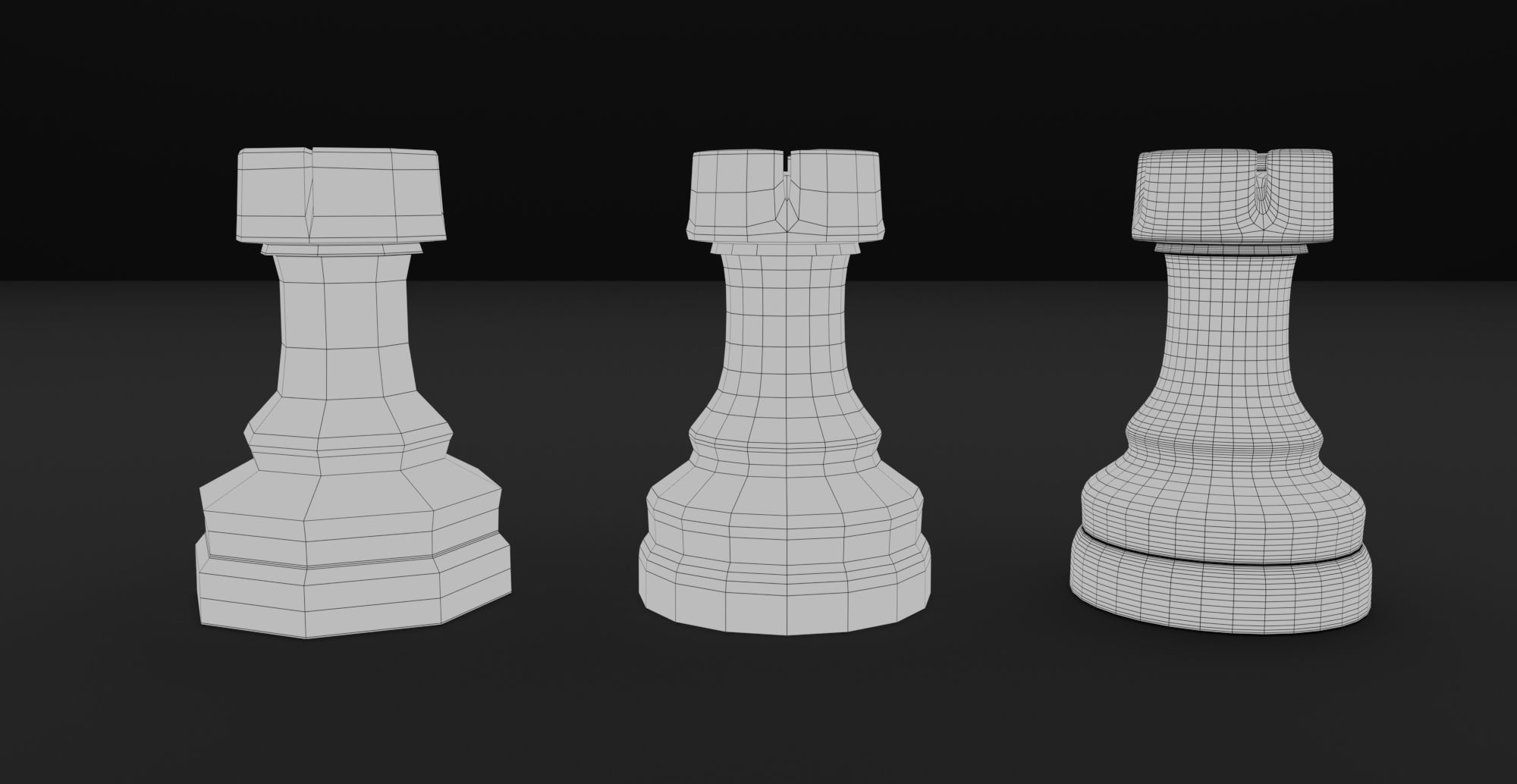 Chess pieces Free Free low-poly 3D model_4