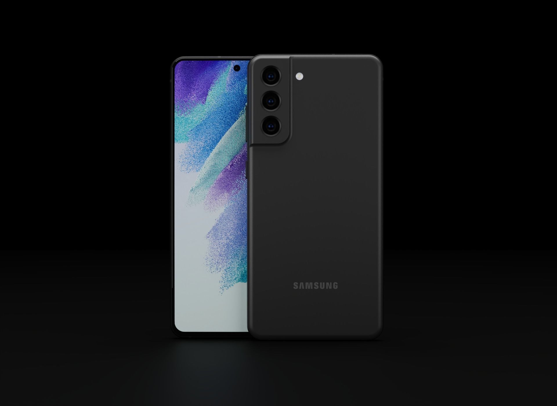 Samsung Galaxy S21 FE 5G in Official Colors Low-poly 3D model_4