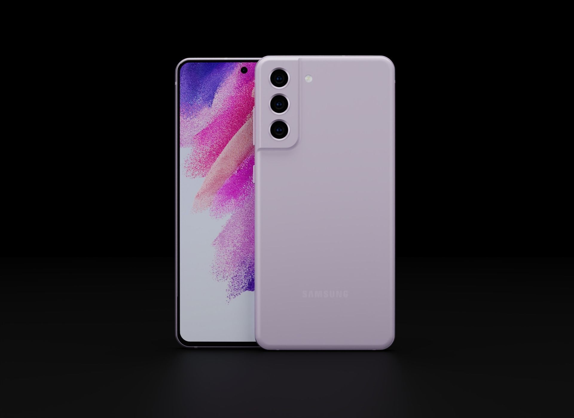 Samsung Galaxy S21 FE 5G in Official Colors Low-poly 3D model_2