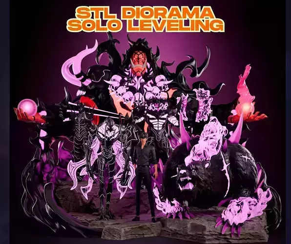 Solo leveling Diorama Archivos STL impresion 3D