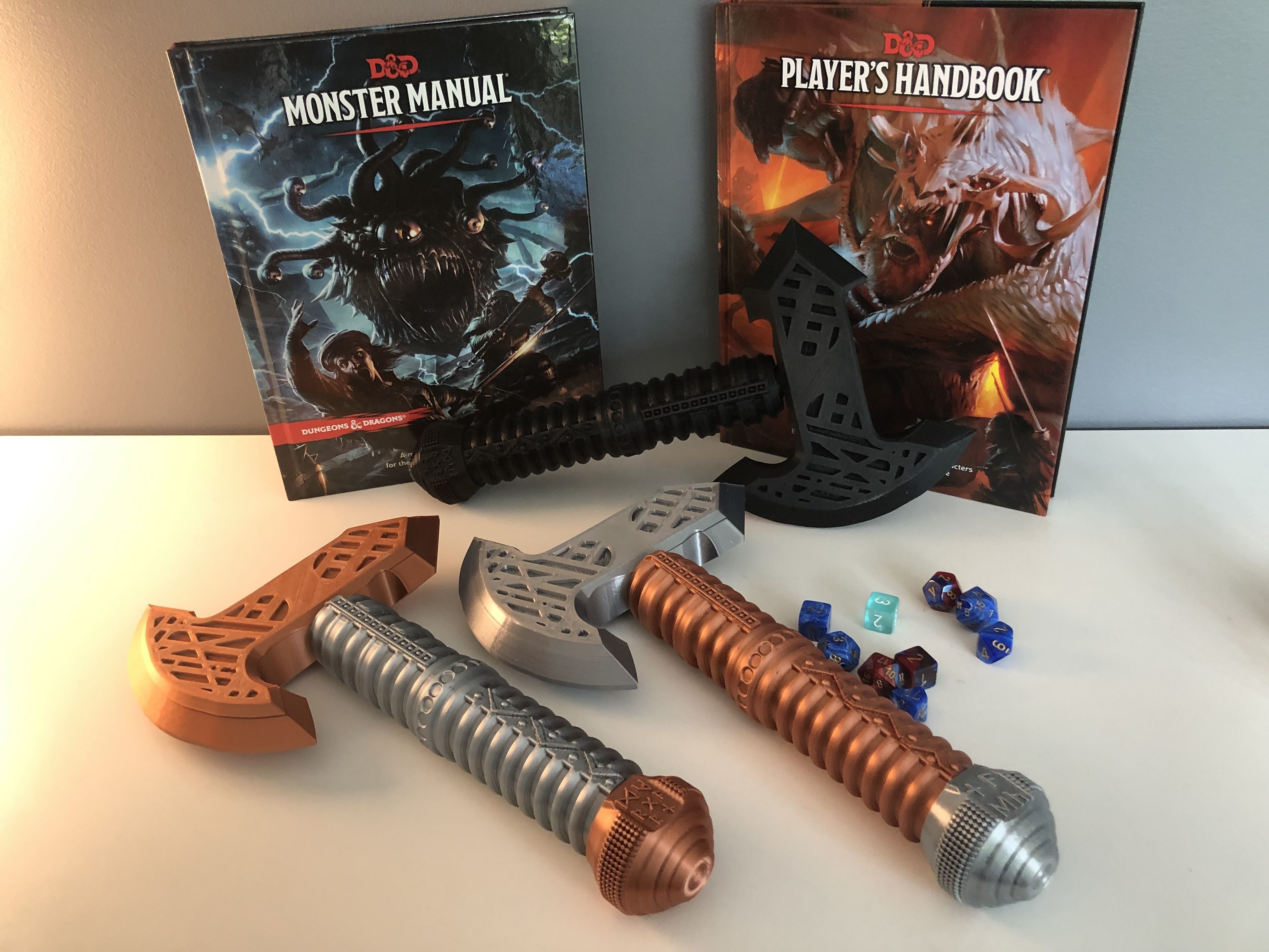 Dnd Dice Axe - Dungeons and Dragons 3D print model_8