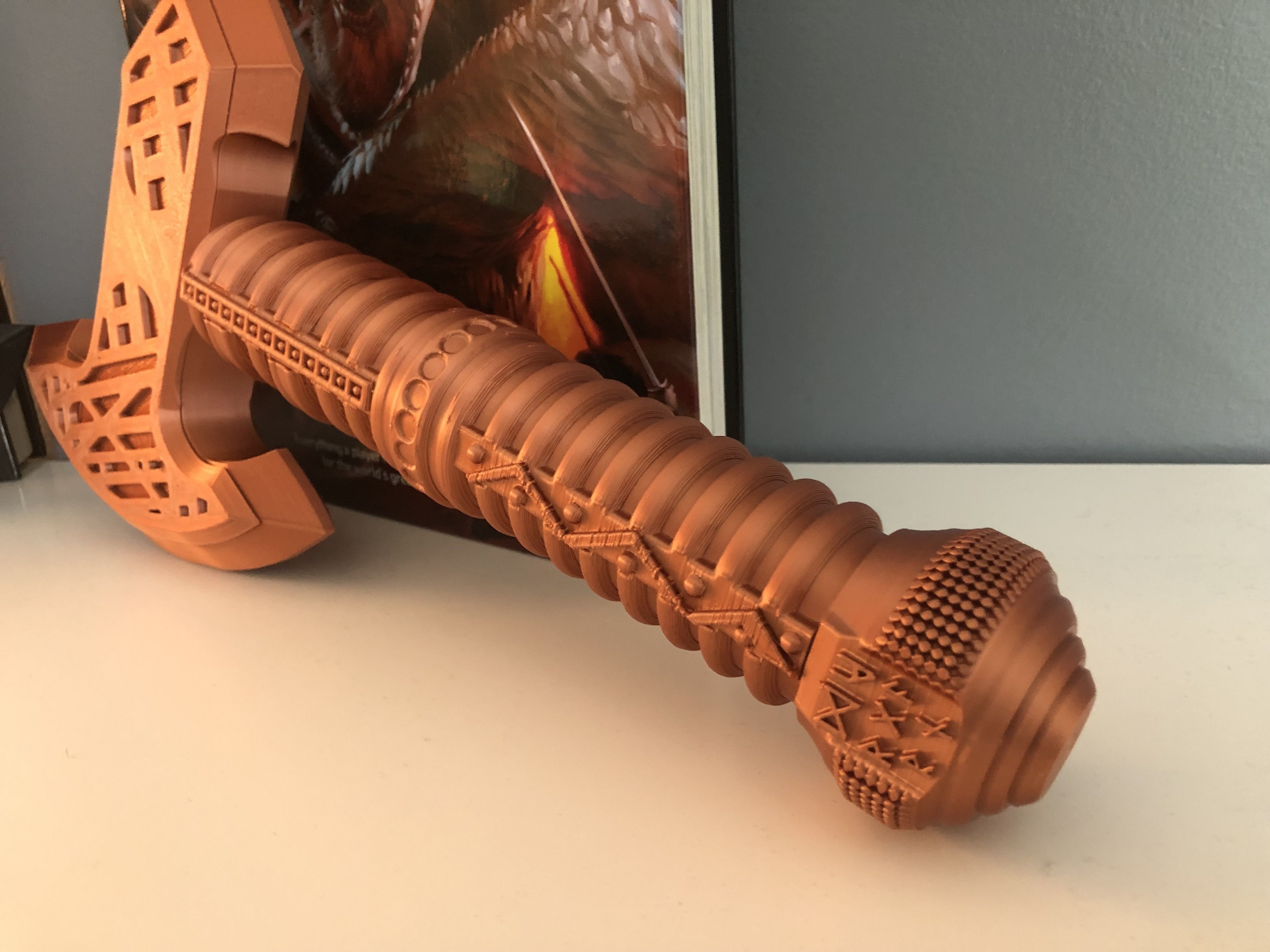 Dnd Dice Axe - Dungeons and Dragons 3D print model_2