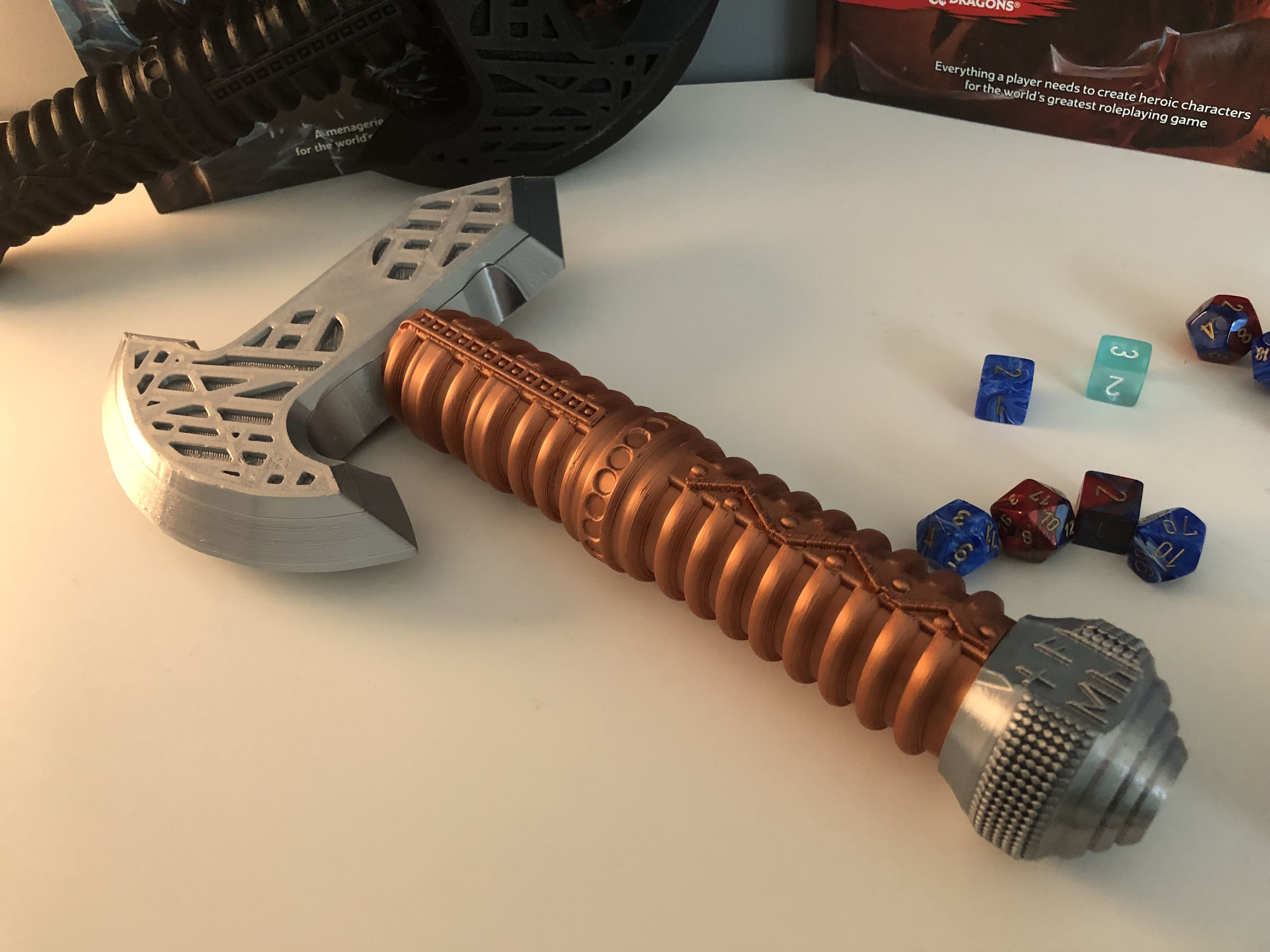 Dnd Dice Axe - Dungeons and Dragons 3D print model_7