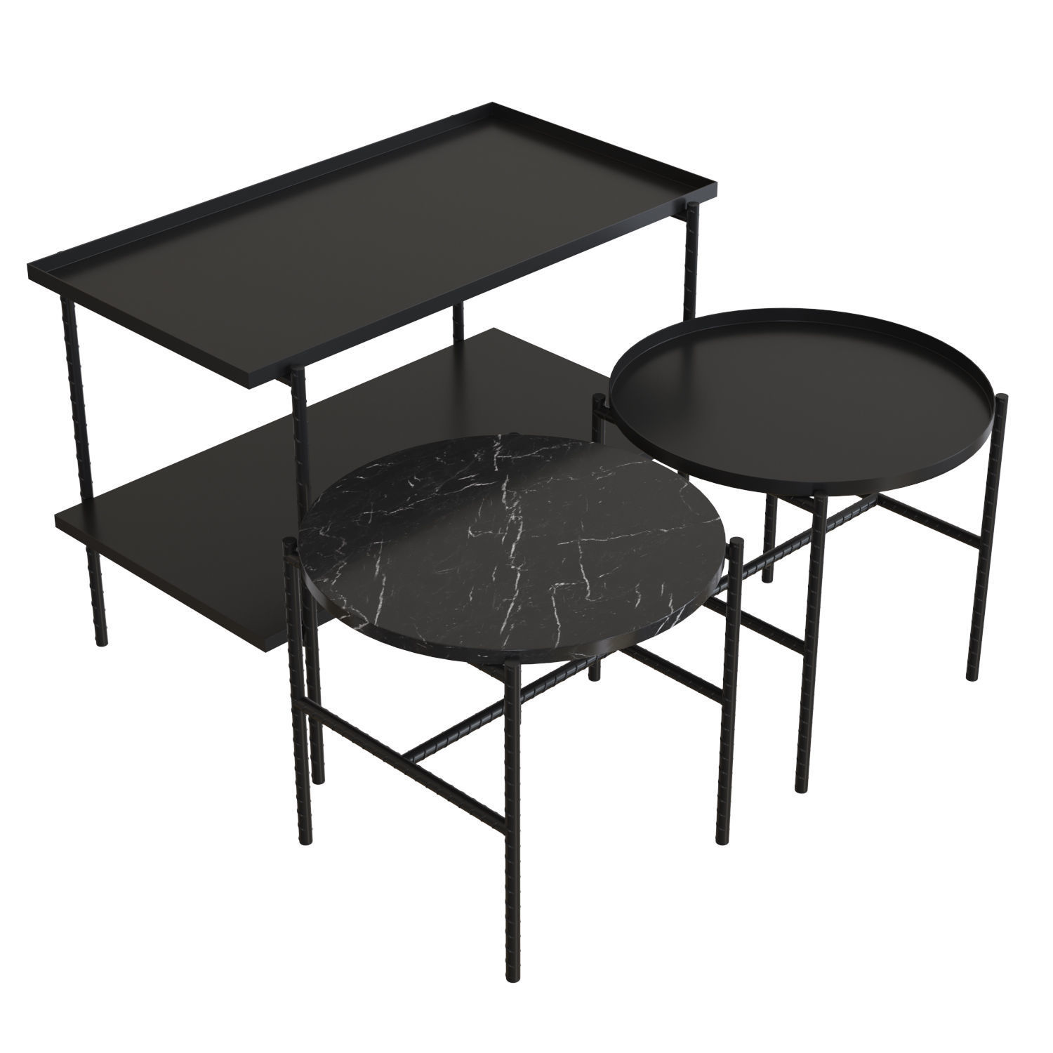 Rebar Side Table 3D model_0