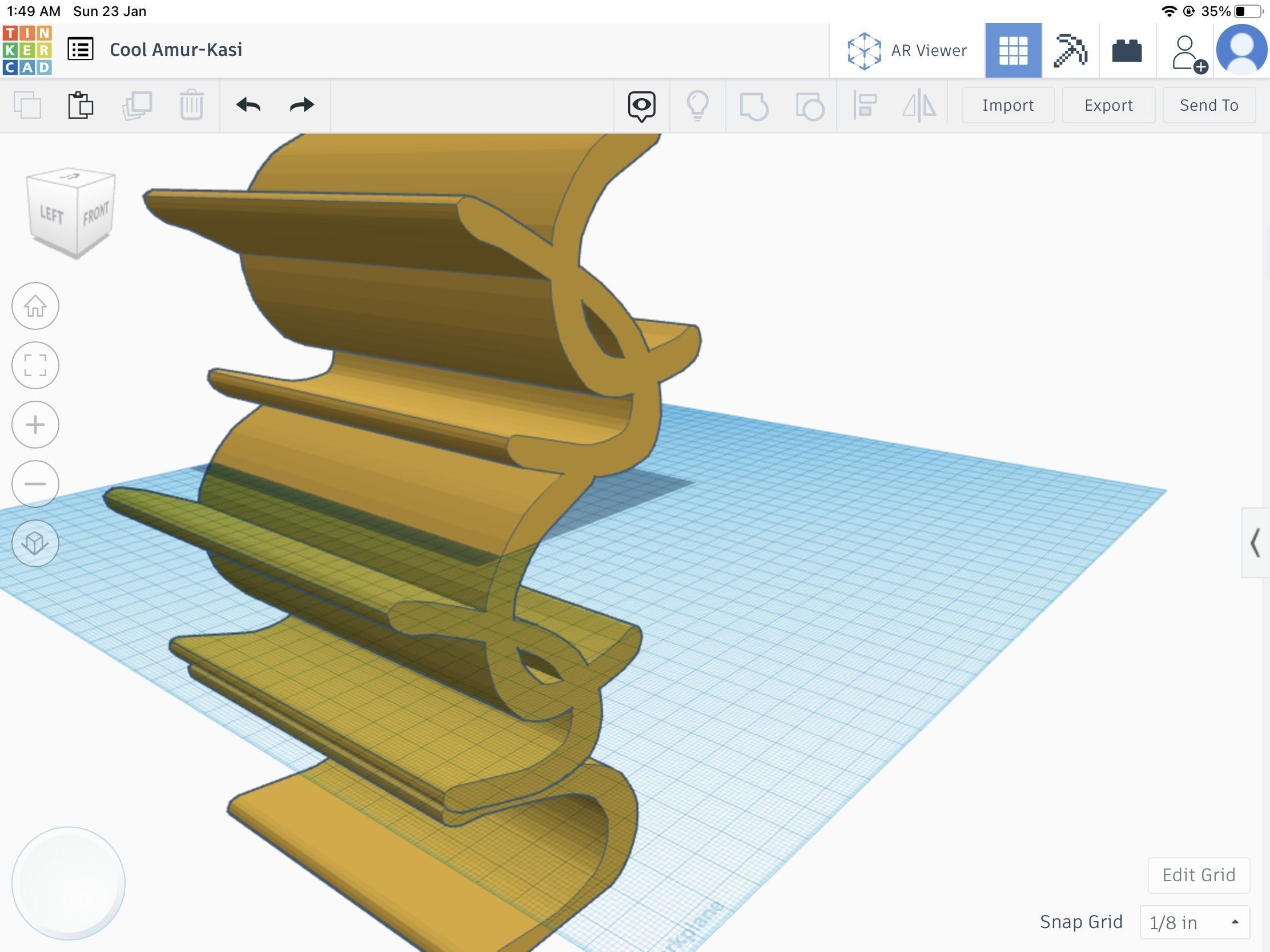 Book shelf stl file 3D print model_3