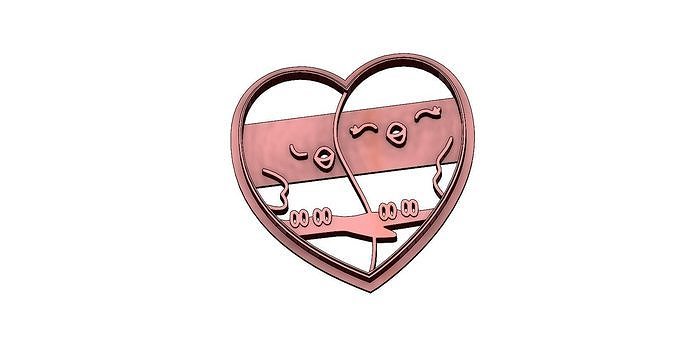 Love bird cookie cutter 3D print model