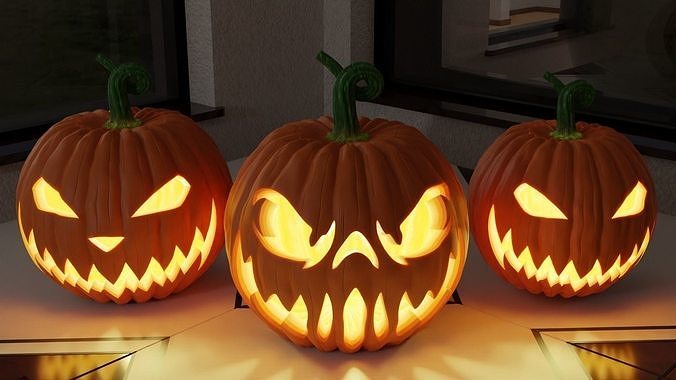 Halloween carved pumpkins