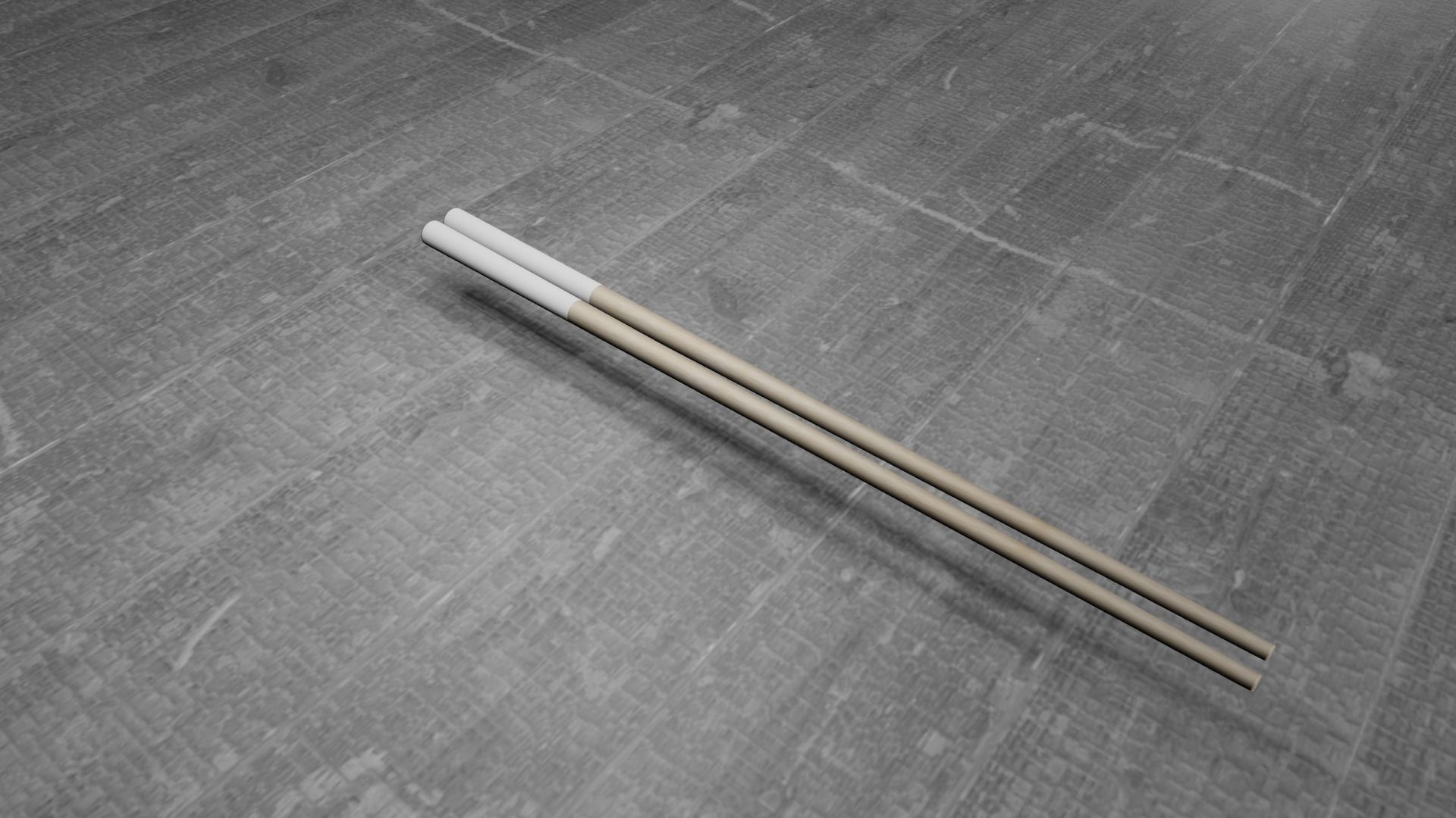 chopsticks set of in box Low-poly 3D model_6