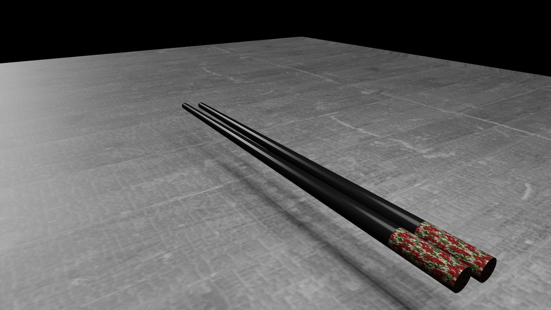 chopsticks set of in box Low-poly 3D model_12