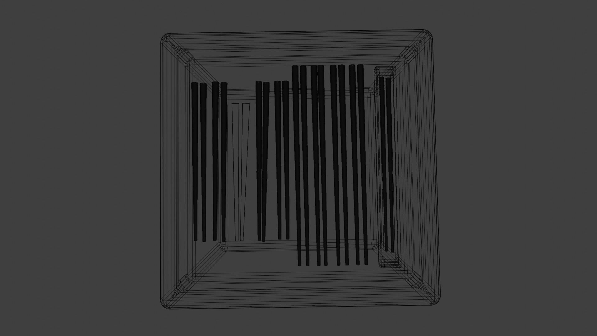 chopsticks set of in box Low-poly 3D model_18