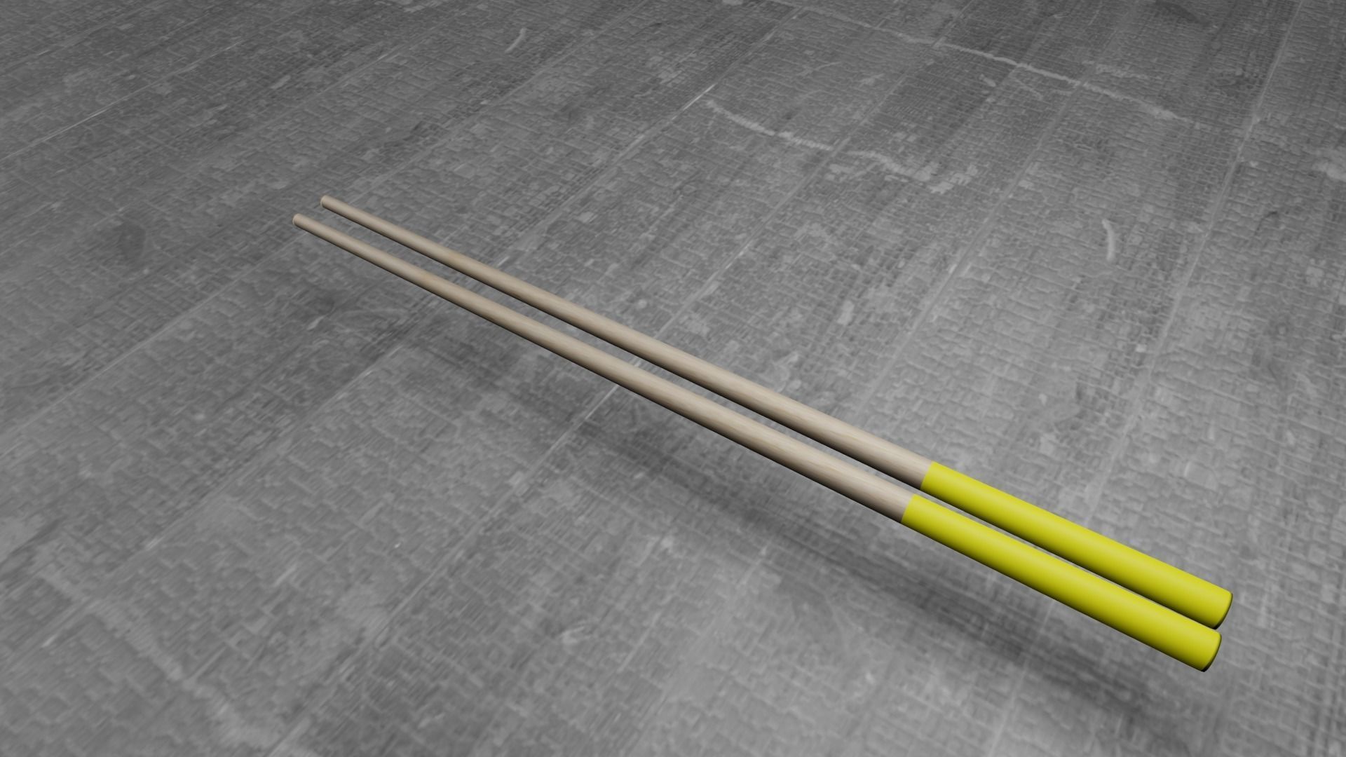 chopsticks set of in box Low-poly 3D model_4