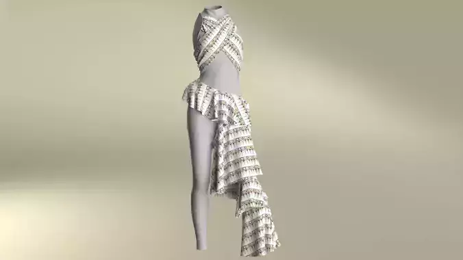 Womens gray jumpsuit with an Arabic sadu print