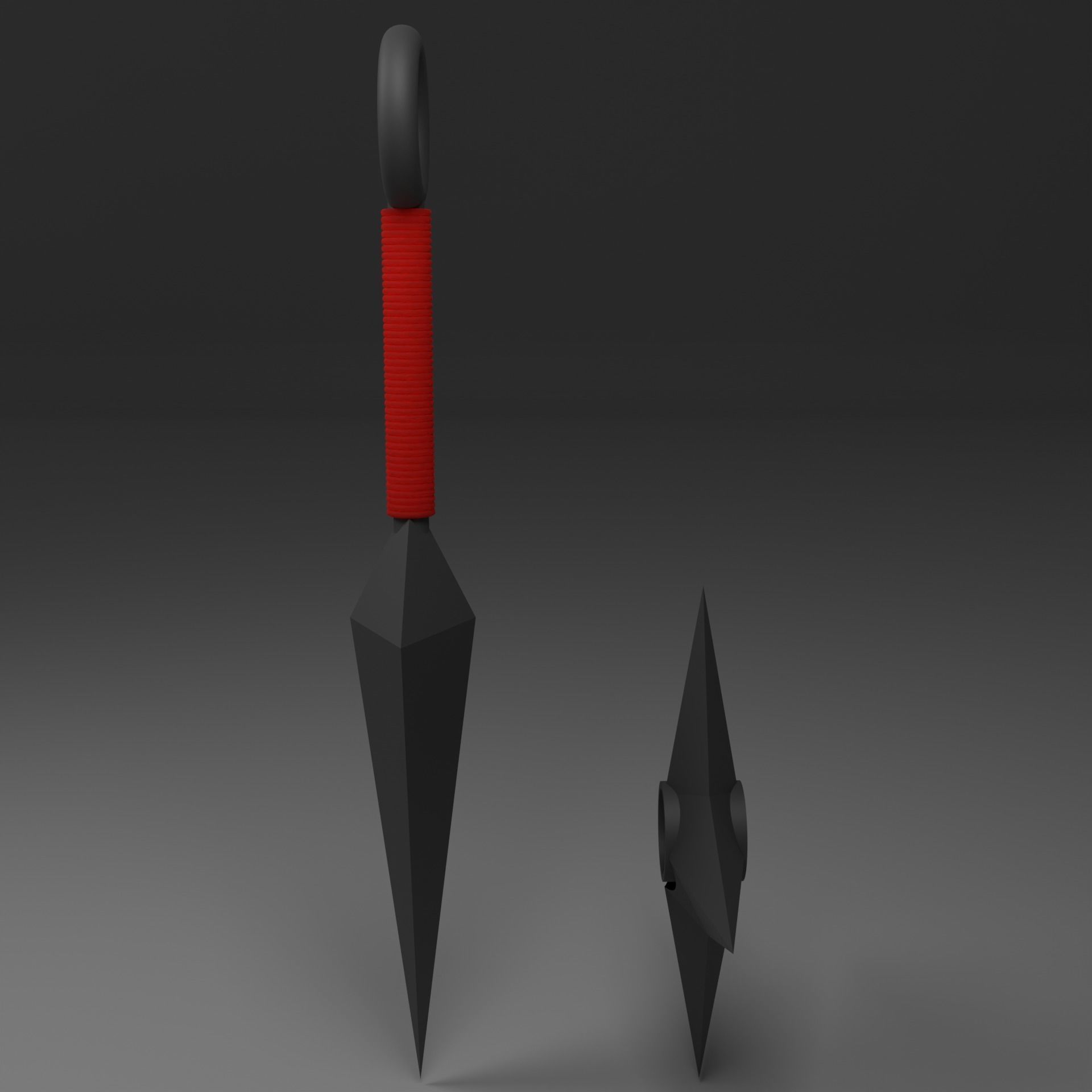 Kunai and Shuriken from the anime Naruto Free 3D model_7