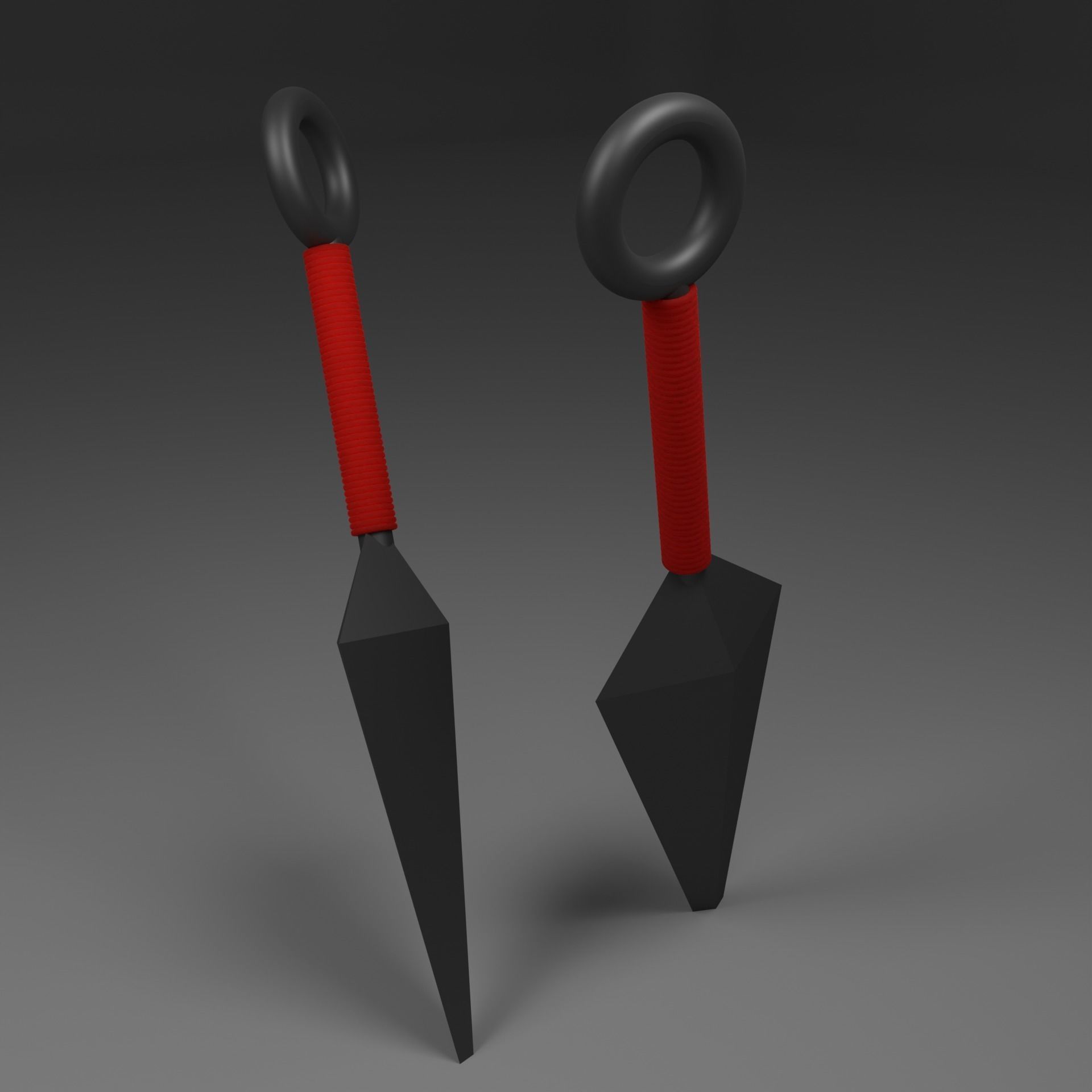 Kunai and Shuriken from the anime Naruto Free 3D model_1