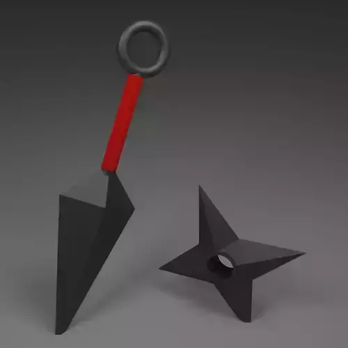 Kunai and Shuriken from the anime Naruto