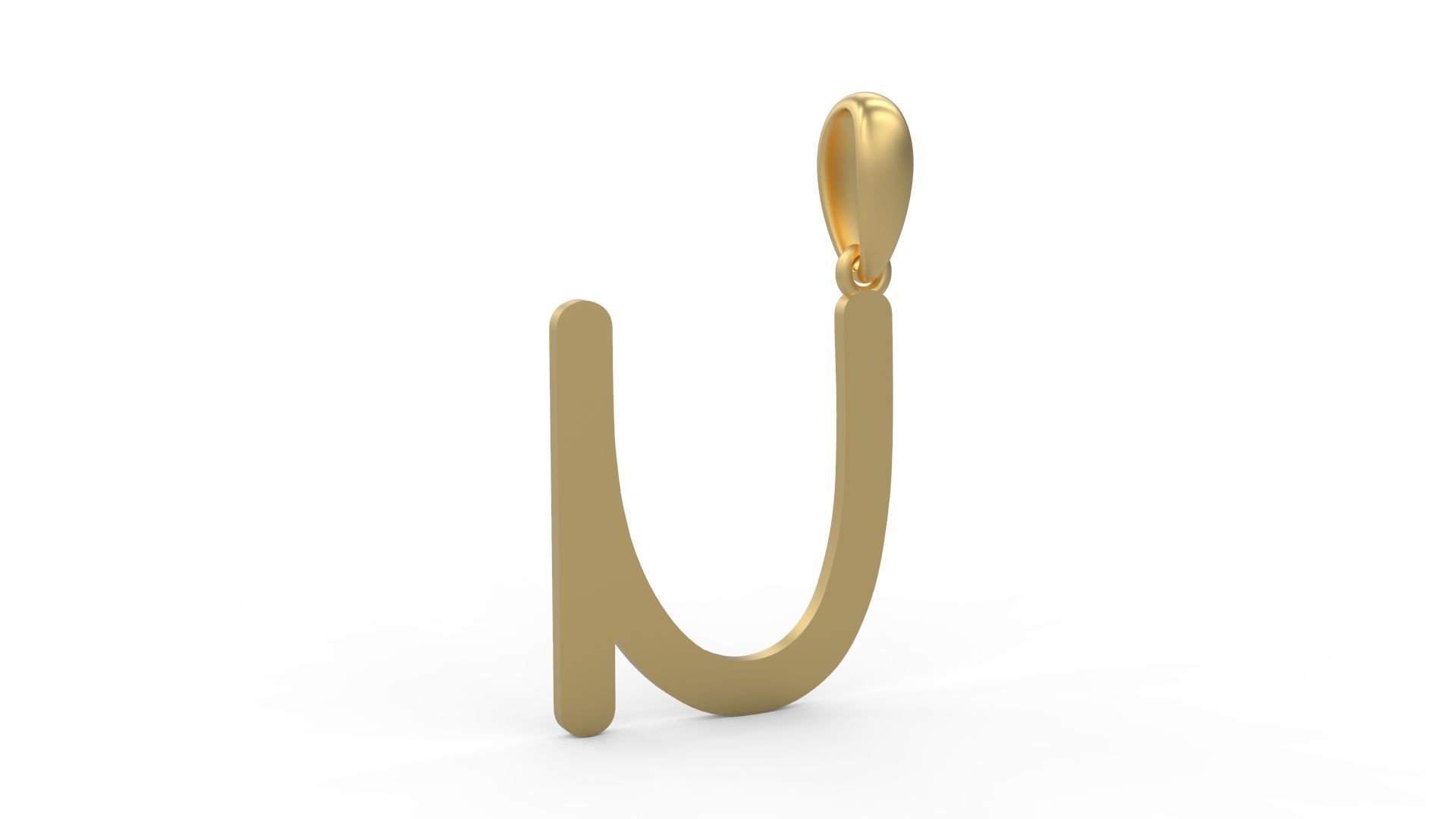 Initial Letters Pendant CALDERDALE U 3D print model_3